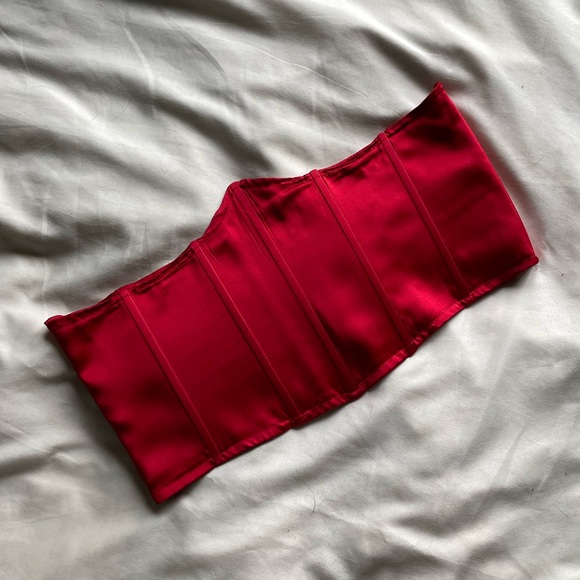 Steele by Amanda Steele Red Silk Corset Dress - Picture 8 of 10